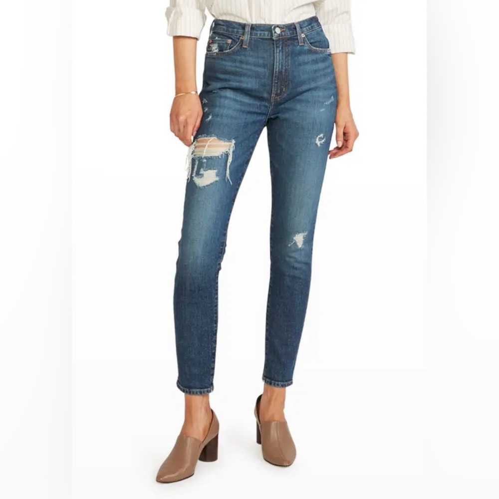 ETICA Giselle Mid-Rise Distressed Skinny Denim Jeans Size 27
